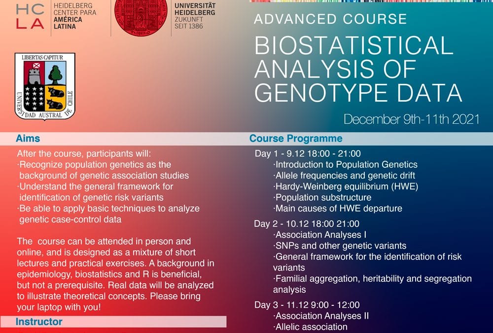 ADVANCED COURSE: BIOSTATISTICAL ANALYSIS OF GENOTYPE DATA