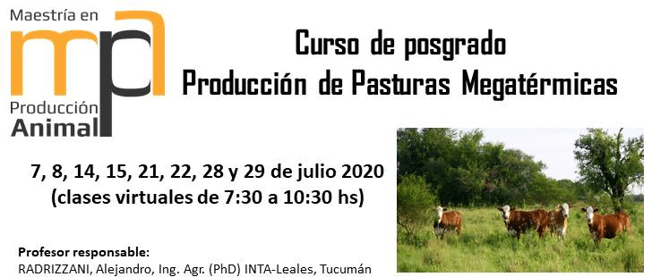 Curso de posgrado: Producción de Pasturas Megatérmicas