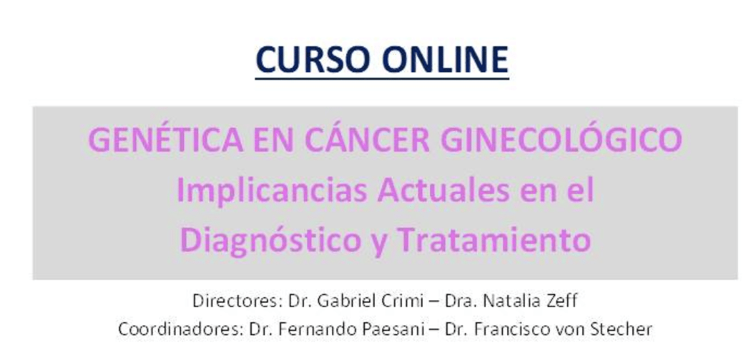 Curso online: Genética en cáncer ginecológico