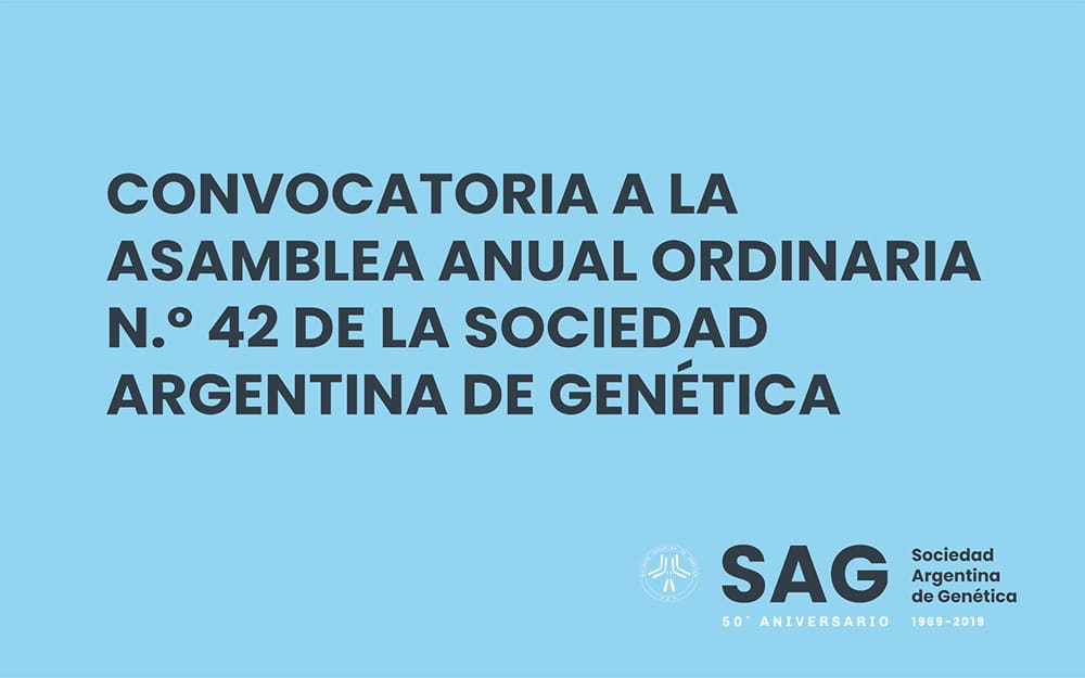 Convocatoria a la Asamblea Anual Ordinaria N.º 42 de la SAG
