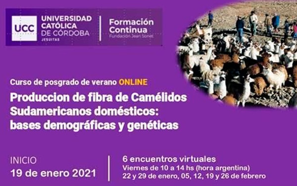 CURSO DE POSGRADO “PRODUCCIÓN DE FIBRA DE CAMÉLIDOS SUDAMERICANOS DOMÉSTICOS: BASES DEMOGRÁFICAS Y GENÉTICAS”