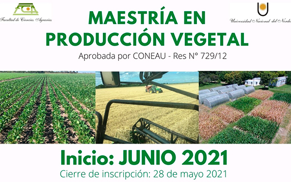 MAESTRÍA EN PRODUCCIÓN VEGETAL