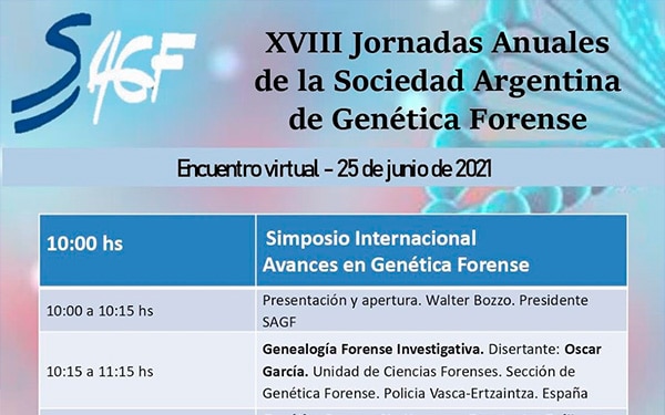 XVIII JORNADAS ANUALES DE LA SOCIEDAD ARGENTINA DE GENÉTICA FORENSE