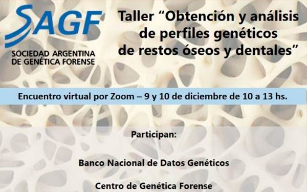 TALLER “OBTENCIÓN Y ANÁLISIS DE PERFILES GENÉTICOS DE RESTOS ÓSEOS Y DENTALES”