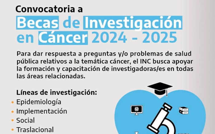 Convocatoria a Becas de Investigación en Cáncer • 2024 – 2025