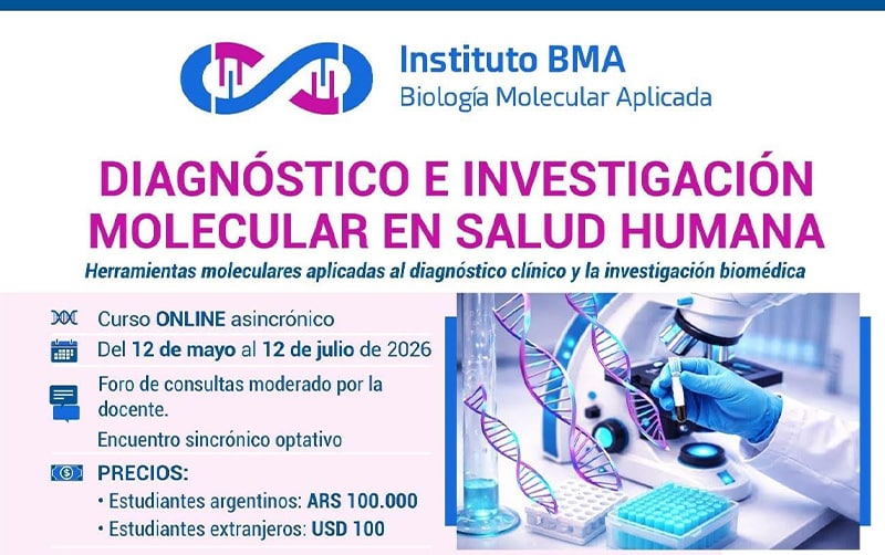 CURSO: INVESTIGACIÓN Y DESARROLLO MOLECULAR EN SALUD HUMANA