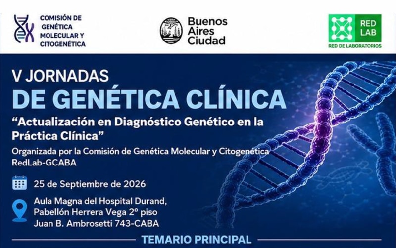 V JORNADAS DE GENÉTICA CLÍNICA ”ACTUALIZACIÓN EN EL DIAGNÓSTICO GENÉTICO EN LA PRÁCTICA CLÍNICA”